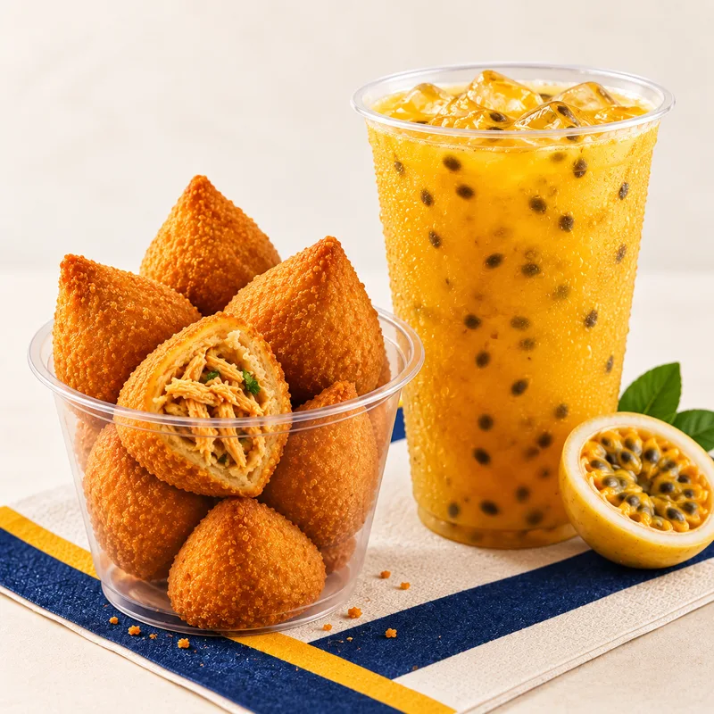 Combo Coxinha + Suco