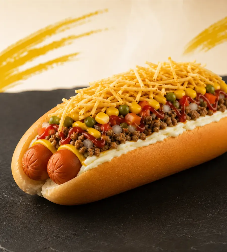 Hot Dog Completo no Pão